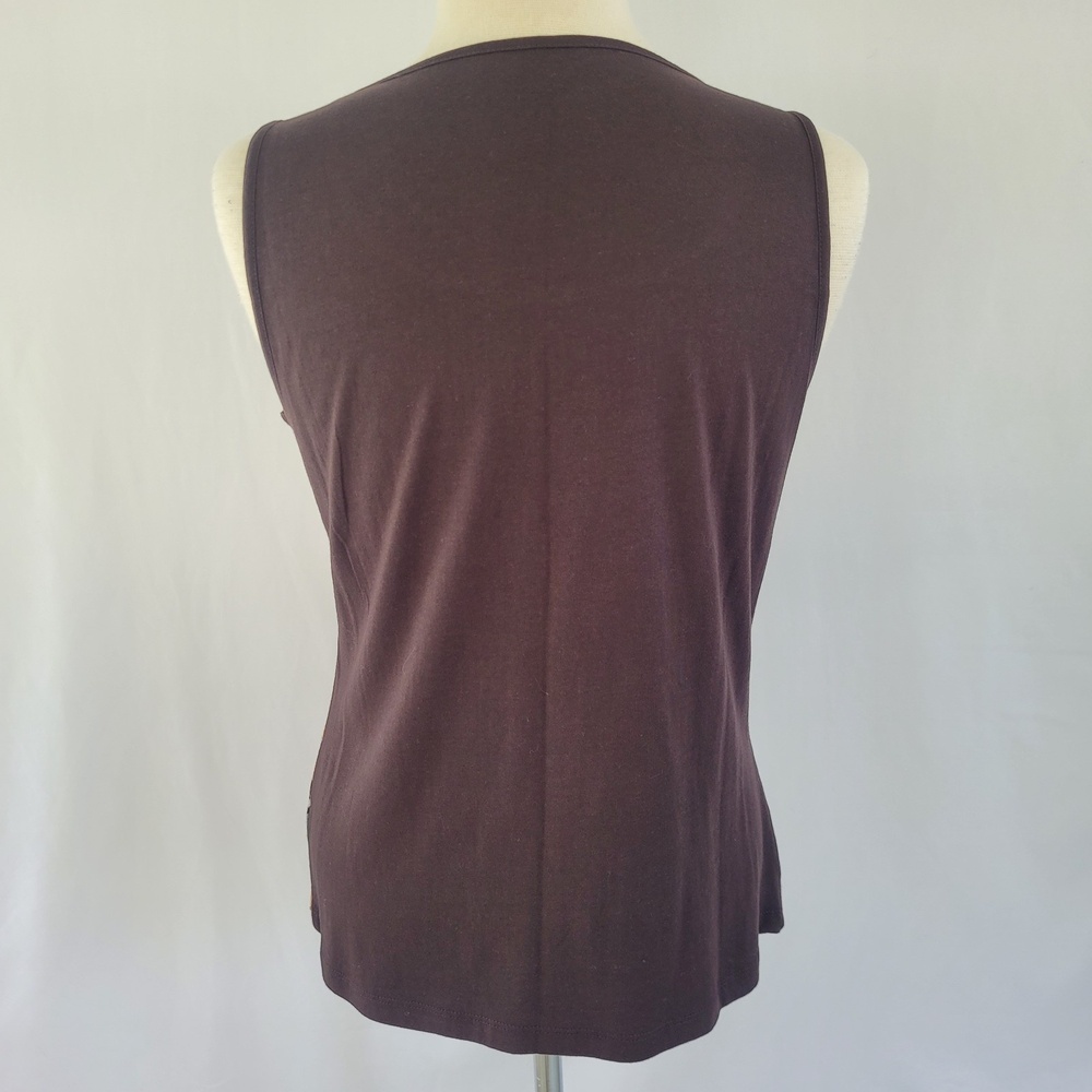 Chico's Western Sequin Tank Top Brown size 1 (Medium) - Picture 5 of 11